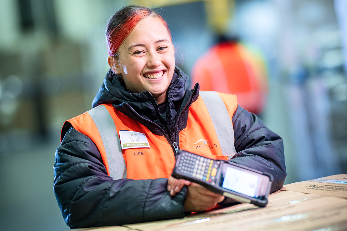 Americold worker in jacket